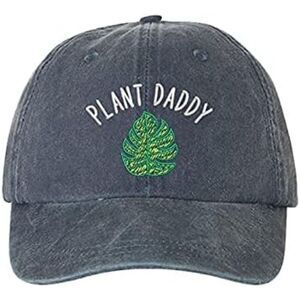 Unisex Navy 100% Cotton Plant Daddy Embroidered Adjustable Classic Baseball Cap